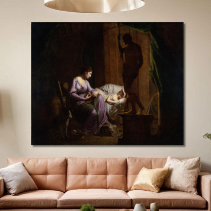 Penelope Che Disfa La Sua Tela Joseph Wright of Derby jwd30 quadro stampato su tela