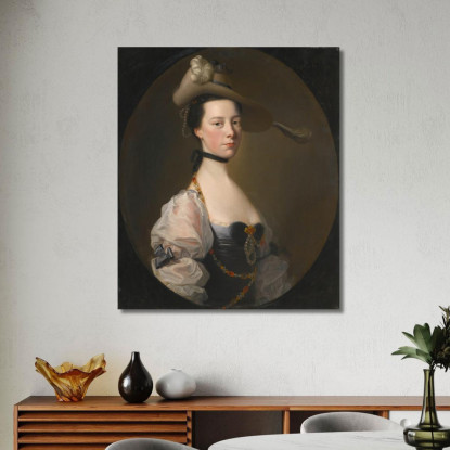Ritratto Di Una Dama Joseph Wright of Derby jwd36 quadro stampato su tela