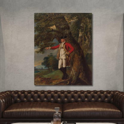 Ritratto Del Colonnello Charles Heathcote Joseph Wright of Derby jwd39 quadro stampato su tela