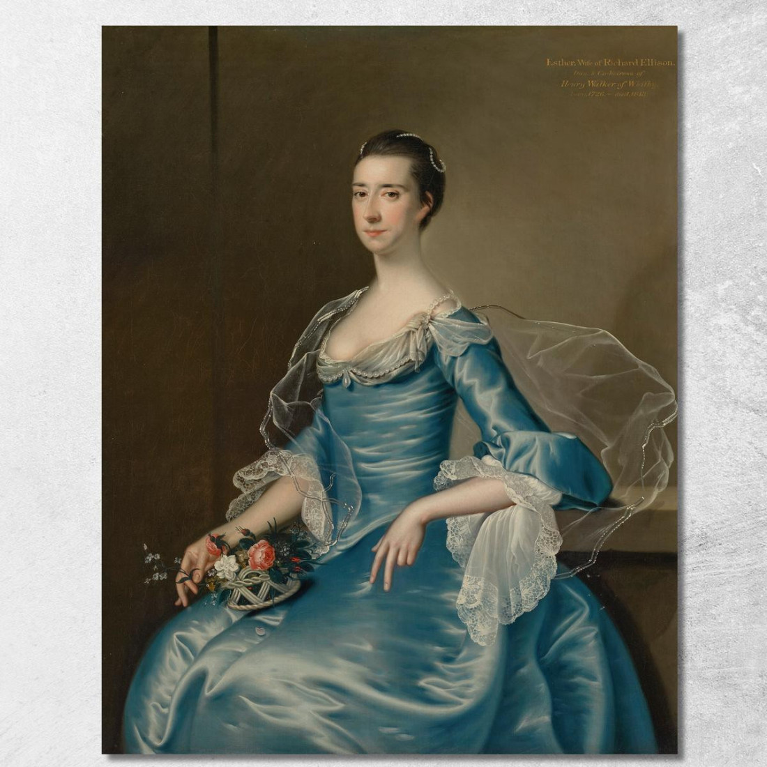 Ritratto Di Esther Ellison Nata Walker Joseph Wright of Derby jwd41 quadro stampato su tela Ritratto Di Esther Ellison Nata Walker Joseph Wright of Derby jwd41 quadro stampato su tela