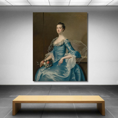 Ritratto Di Esther Ellison Nata Walker Joseph Wright of Derby jwd41 quadro stampato su tela