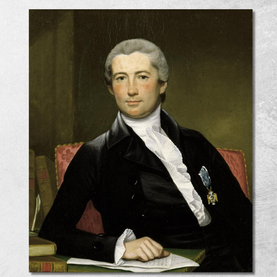 Ritratto Del Generale Giles Joseph Wright of Derby jwd42 quadro stampato su tela Ritratto Del Generale Giles Joseph Wright of Derby jwd42 quadro stampato su tela