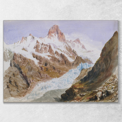 Splendida Copertina Per Album Da Disegno Con Acquerelli Di Montagna John Singer Sargent jss287 quadro stampato su tela