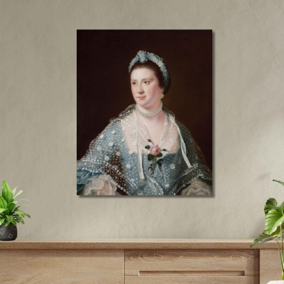 Ritratto Dell'Onorevole Signora Boyle Joseph Wright of Derby jwd53 quadro stampato su tela
