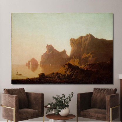 Il Golfo Di Salerno Joseph Wright of Derby jwd61 quadro stampato su tela