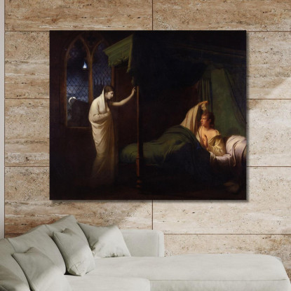 William E Margaret Joseph Wright of Derby jwd69 quadro stampato su tela