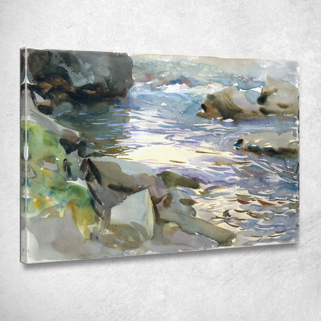 Ruscello E Rocce John Singer Sargent jss291 quadro stampato su tela Ruscello E Rocce John Singer Sargent jss291 quadro stampato su tela