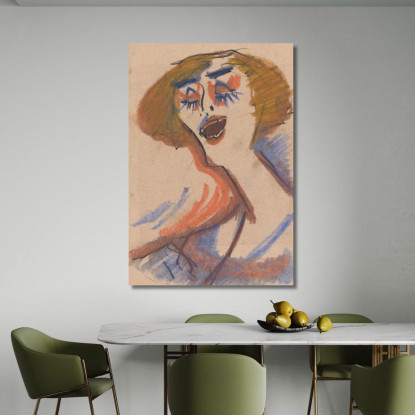 Cantante Da Cabaret Jules Schmalzigaug jsh3 quadro stampato su tela