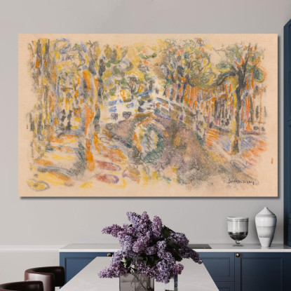 Canale Con Ponte Jules Schmalzigaug jsh5 quadro stampato su tela