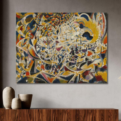 Ritmo Delle Onde Di Luce Strada + Sole + Folla Jules Schmalzigaug jsh17 quadro stampato su tela