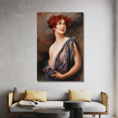 Giovane Bellezza Leopold Schmutzler lsc15 quadro stampato su tela