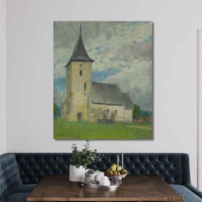 Chiesa A Kysak Ľudovít Čordák lco10 quadro stampato su tela
