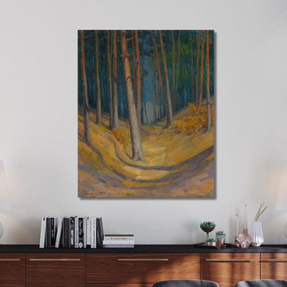 Foresta 4 Ľudovít Čordák lco19 quadro stampato su tela