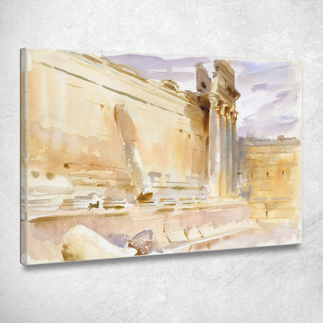Tempio Di Bacco Baalbek John Singer Sargent jss301 quadro stampato su tela Tempio Di Bacco Baalbek John Singer Sargent jss301 quadro stampato su tela