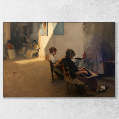 Le Infilaperle Di Venezia John Singer Sargent jss304 quadro stampato su tela