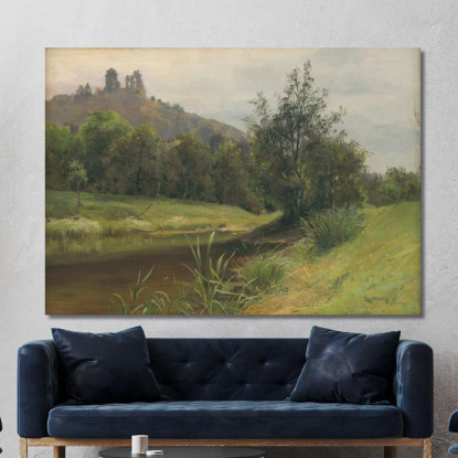Mocarina Sotto Il Castello Di Slanec Ľudovít Čordák lco52 quadro stampato su tela