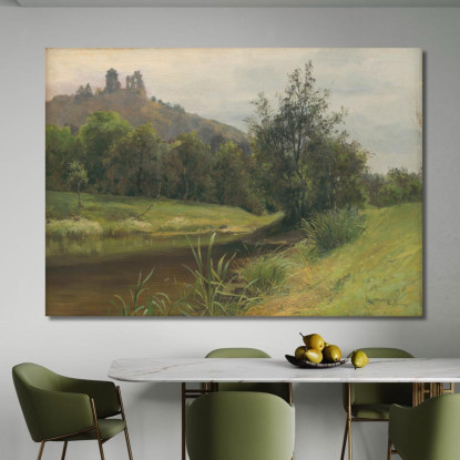 Mocarina Sotto Il Castello Di Slanec Ľudovít Čordák lco52 quadro stampato su tela