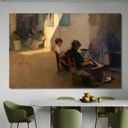 Le Infilaperle Di Venezia John Singer Sargent jss304 quadro stampato su tela