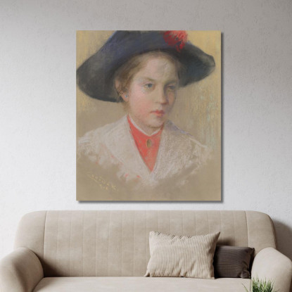 Ritratto Della Figlia Dell'Artista Palma Ľudovít Čordák lco57 quadro stampato su tela
