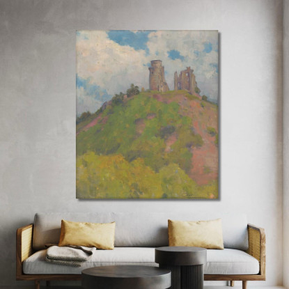 Le Rovine Del Castello Di Slanec Ľudovít Čordák lco81 quadro stampato su tela