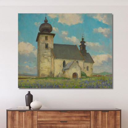 Chiesa Gotica Di Žehra Ľudovít Čordák lco98 quadro stampato su tela
