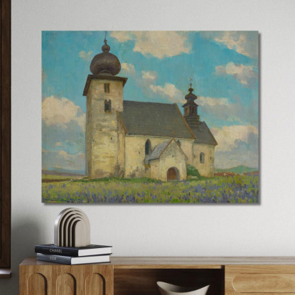 Chiesa Gotica Di Žehra Ľudovít Čordák lco98 quadro stampato su tela