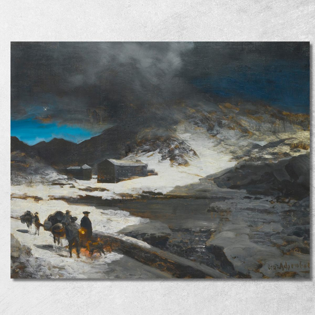 Il Grande Ospizio Del San Bernardo Nelle Alpi Oswald Achenbach oac33 quadro stampato su tela Il Grande Ospizio Del San Bernardo Nelle Alpi Oswald Achenbach oac33 quadro stampato su tela