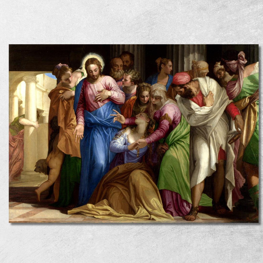 Conversione Di Maria Maddalena Paolo Veronese pvr2 quadro stampato su tela Conversione Di Maria Maddalena Paolo Veronese pvr2 quadro stampato su tela