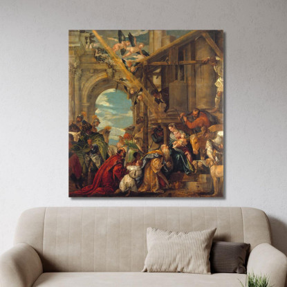 Adorazione Dei Magi Paolo Veronese pvr5 quadro stampato su tela
