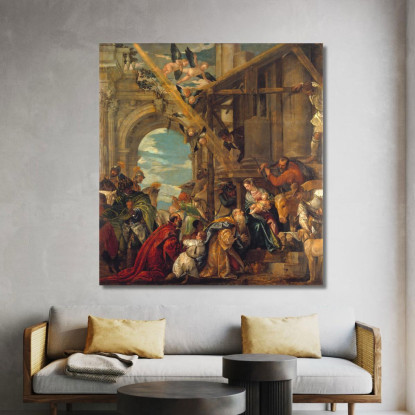 Adorazione Dei Magi Paolo Veronese pvr5 quadro stampato su tela