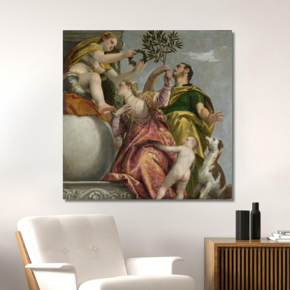 Glückliche Vereinigung Paolo Veronese drucken auf leinwand