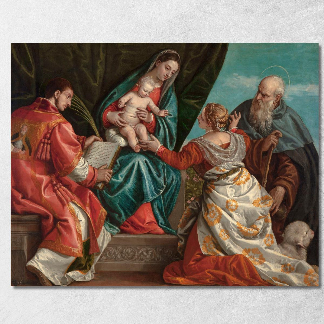 Sacra Conversazione Paolo Veronese pvr29 quadro stampato su tela