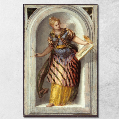 La Musa Della Pittura Paolo Veronese pvr41 quadro stampato su tela