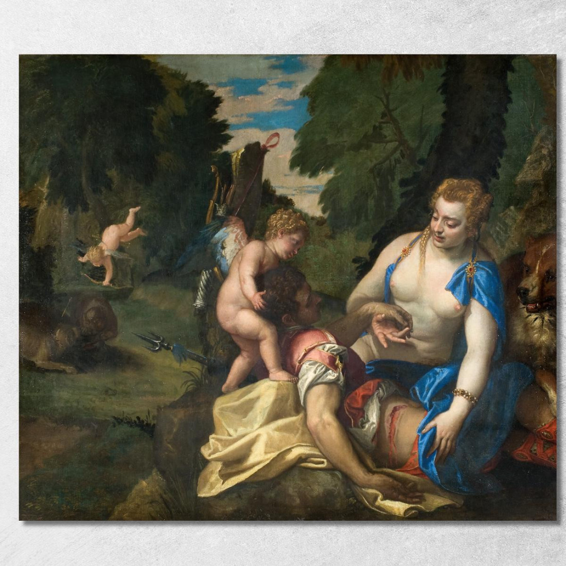 Venere Piange Adone Paolo Veronese pvr47 quadro stampato su tela Venere Piange Adone Paolo Veronese pvr47 quadro stampato su tela