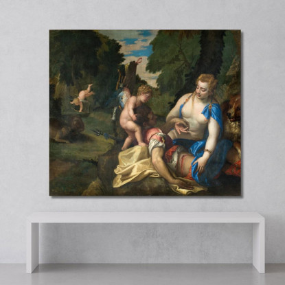 Venere Piange Adone Paolo Veronese pvr47 quadro stampato su tela