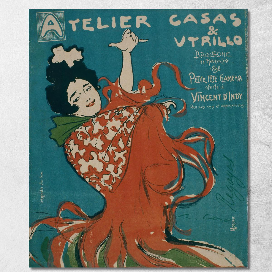 Atelier Casas & Utrillo Ramón Casas rcs5 quadro stampato su tela Atelier Casas & Utrillo Ramón Casas rcs5 quadro stampato su tela