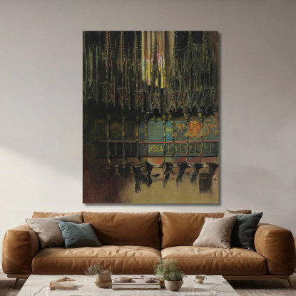 Interno Della Cattedrale Ramón Casas rcs7 quadro stampato su tela