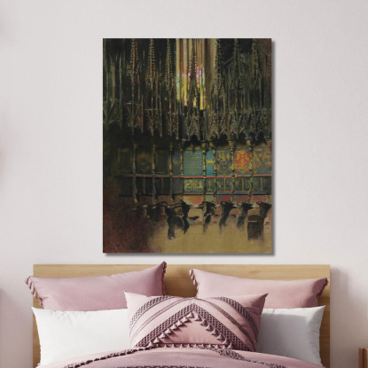 Interno Della Cattedrale Ramón Casas rcs7 quadro stampato su tela