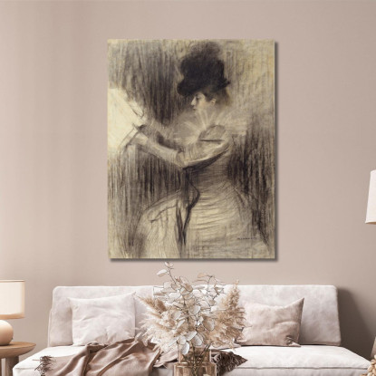 Figura Femminile Ramón Casas rcs13 quadro stampato su tela