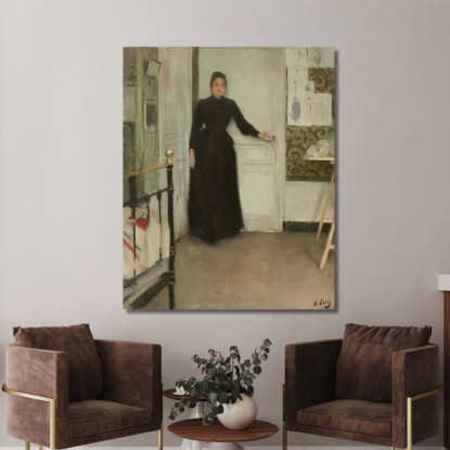 Interno Ramón Casas rcs15 quadro stampato su tela