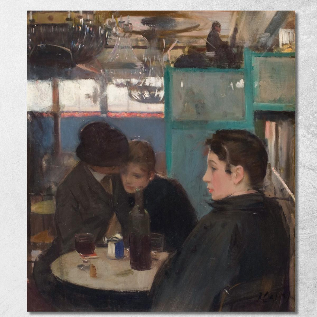 Interno Del Moulin De La Galette Ramón Casas rcs22 quadro stampato su tela Interno Del Moulin De La Galette Ramón Casas rcs22 quadro stampato su tela