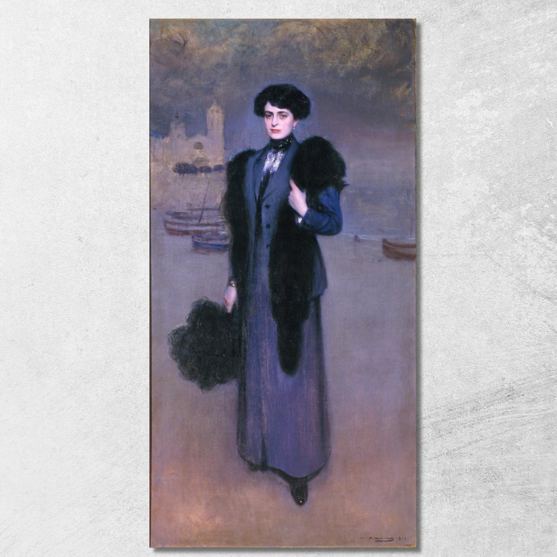 Ritratto Di Dolors Vidal Ramón Casas rcs29 quadro stampato su tela Ritratto Di Dolors Vidal Ramón Casas rcs29 quadro stampato su tela