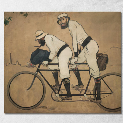 Ramón Casas E Pere Romeu Su Un Tandem Ramón Casas rcs33 quadro stampato su tela