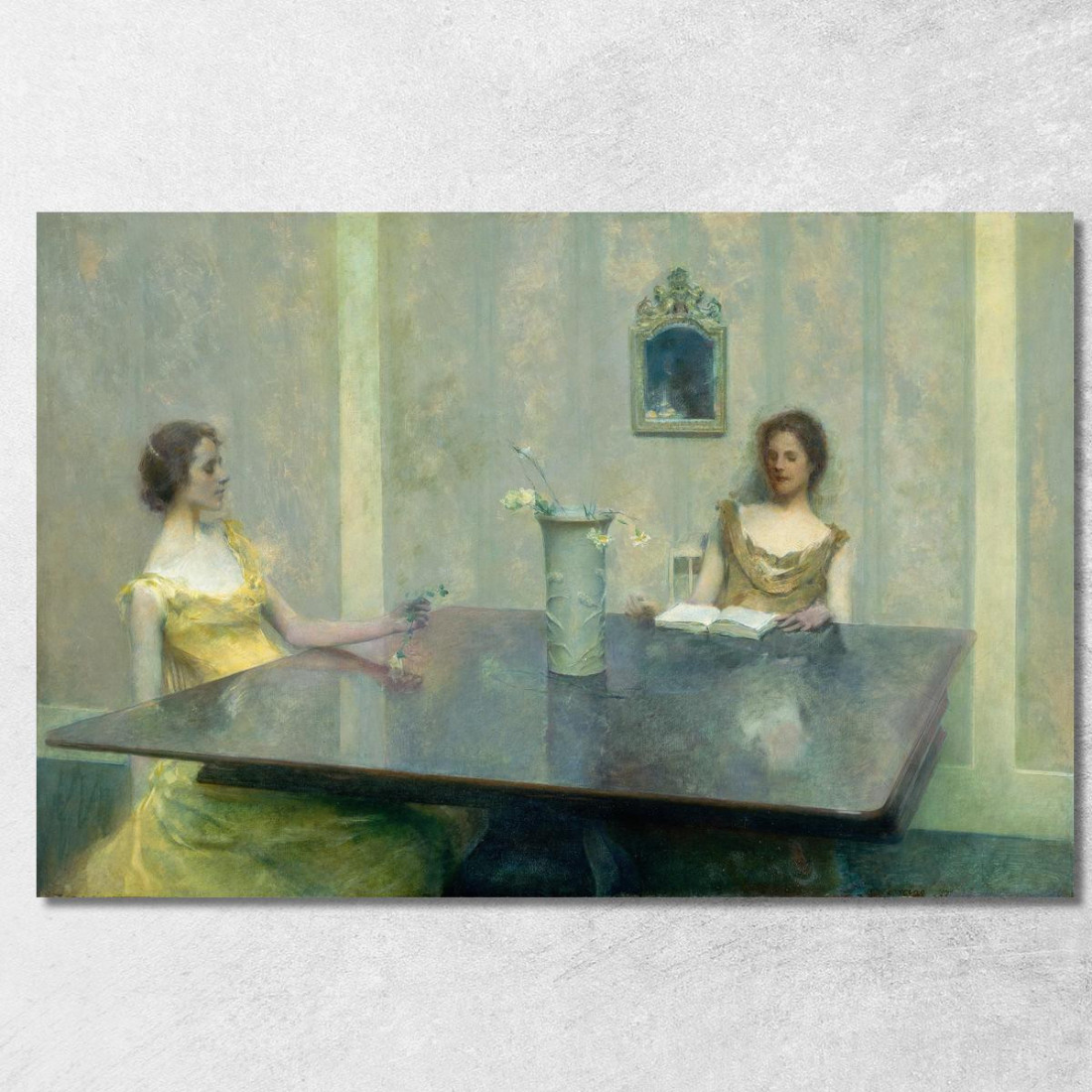 Una Lettura Thomas Wilmer Dewing twd1 quadro stampato su tela Una Lettura Thomas Wilmer Dewing twd1 quadro stampato su tela
