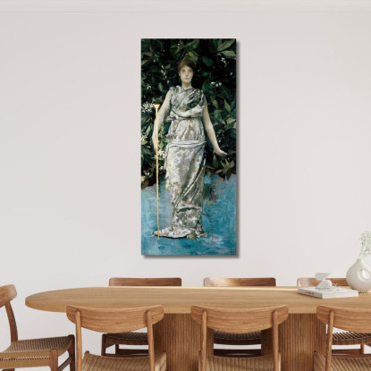 Imene Thomas Wilmer Dewing twd8 quadro stampato su tela