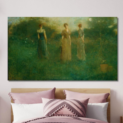 Nel Giardino Thomas Wilmer Dewing twd9 quadro stampato su tela
