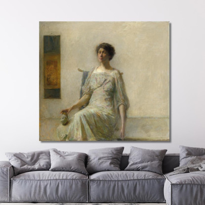 Donna Con Una Maschera Thomas Wilmer Dewing twd16 quadro stampato su tela