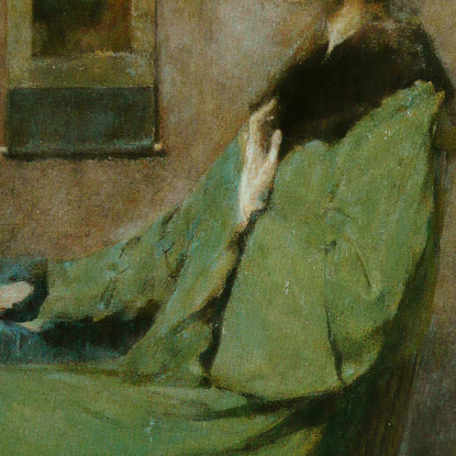 Ritratto Di Una Donna Con Una Rosa Thomas Wilmer Dewing twd19 quadro stampato su tela