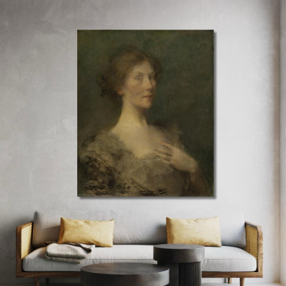 Ritratto Di Una Donna Thomas Wilmer Dewing twd20 quadro stampato su tela