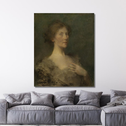Ritratto Di Una Donna Thomas Wilmer Dewing twd20 quadro stampato su tela